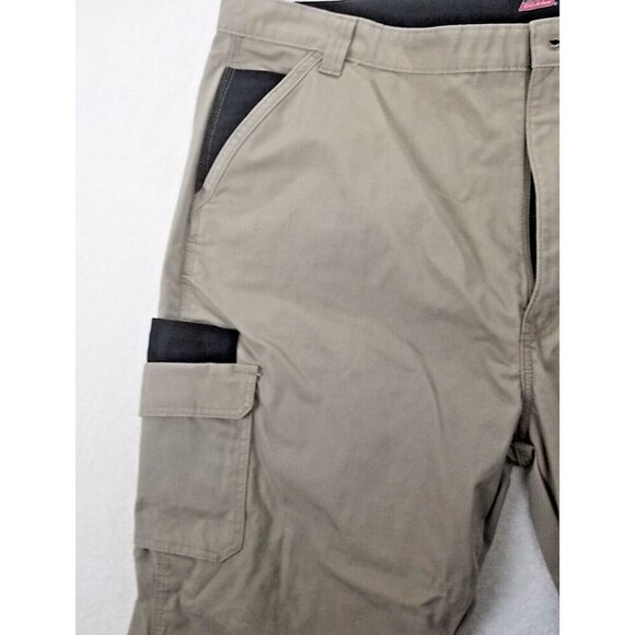 Dickies Men's 44x32 Relaxed Fit Tan Cargo Pants Straight Leg Workwear canvas - Picture 6 of 12